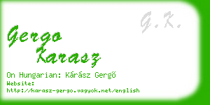 gergo karasz business card