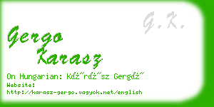 gergo karasz business card